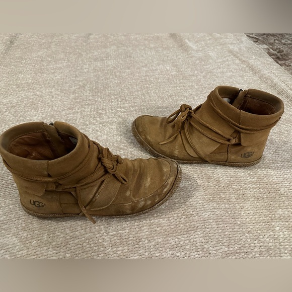 UGG Women’s Reid Sneakers Chestnut WELL WORN - Size 8 - Picture 2 of 7